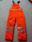 Preview: Schnittschutz Latzhose Forsthose Schutzhose Forstschutzhose orange THW gebr.